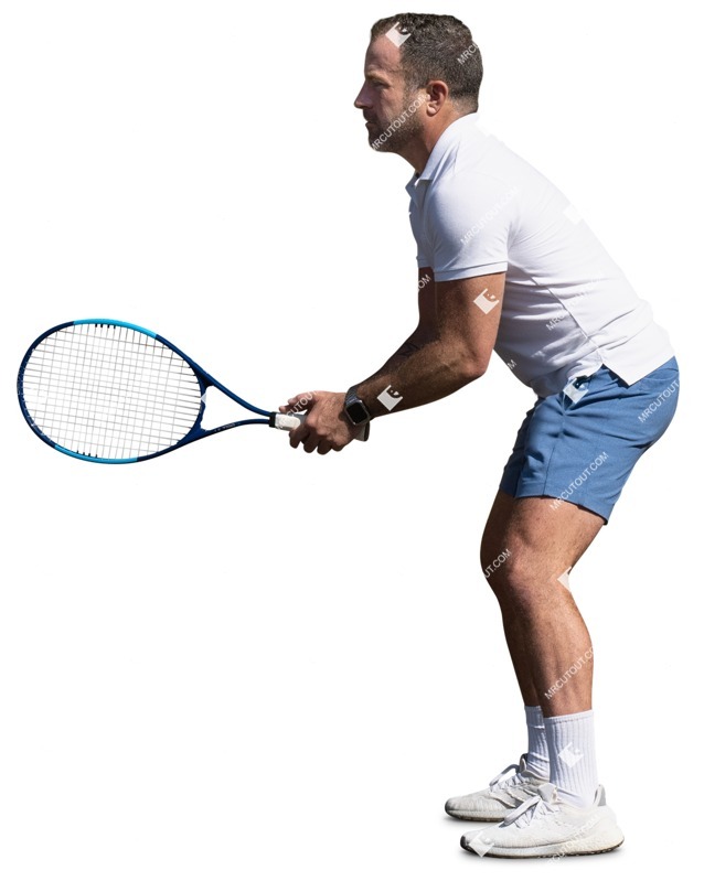Man playing tennis cut out pictures (16415)