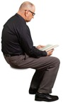 Man reading a book  (8711) - miniature