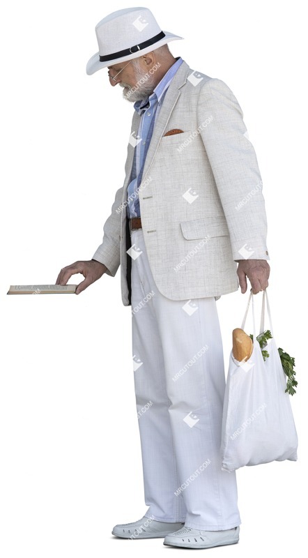 Man reading a book people cutouts (13375)