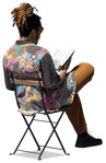 Man reading a book people png (13119) - miniature