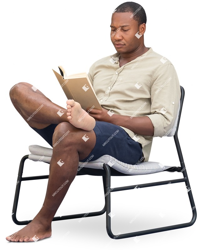 Man reading a book human png (12519)