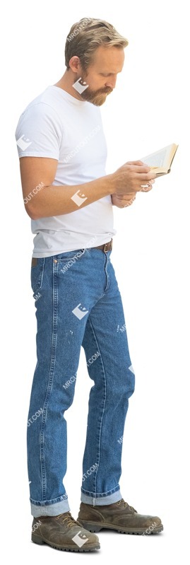 Man reading a book people png (14552)