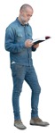 Man reading a book people png (13909) - miniature