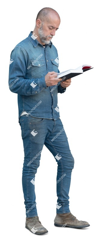 Man reading a book people png (15101)