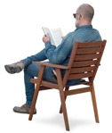 Man reading a book people png (13912) | MrCutout.com - miniature