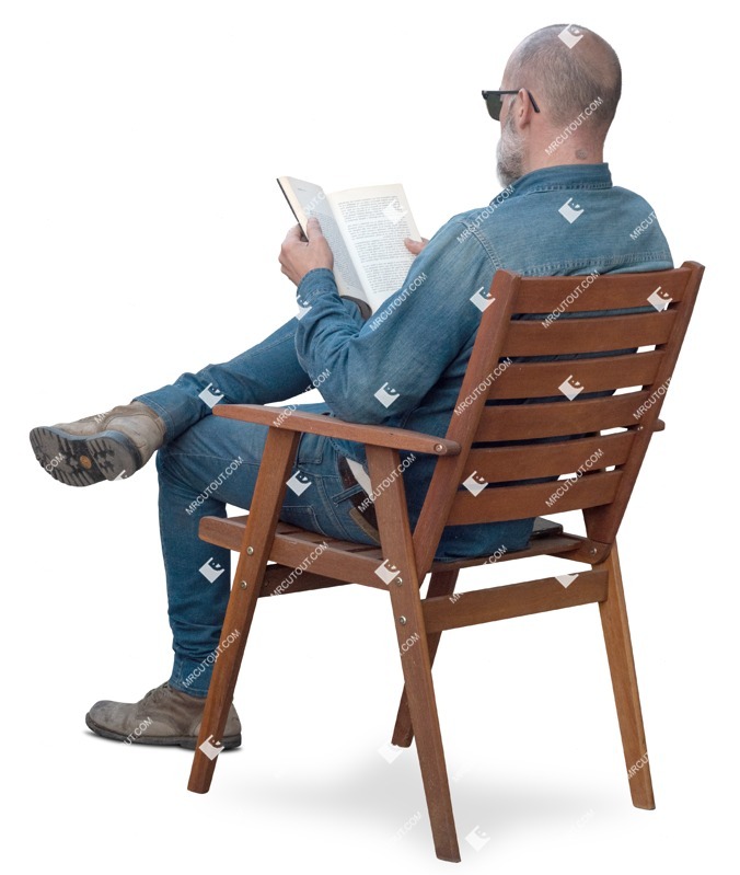Man reading a book people png (14354)