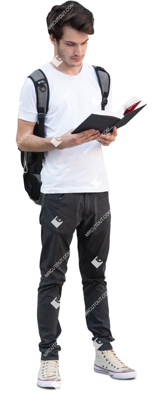 Man reading a book people png (12205)