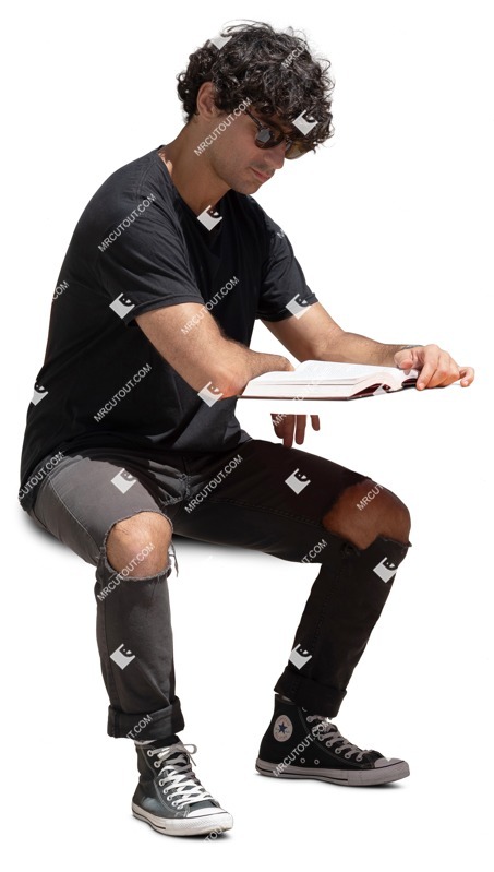 Man reading a book person png (13872)