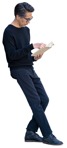Man reading a book people png (14591) - miniature