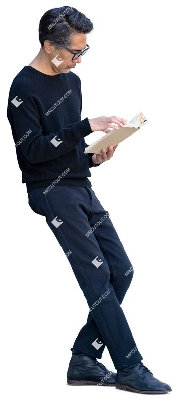 Man reading a book people png (14591)