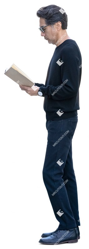 Man reading a book people png (14361)