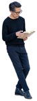 Man reading a book people png (14592) - miniature