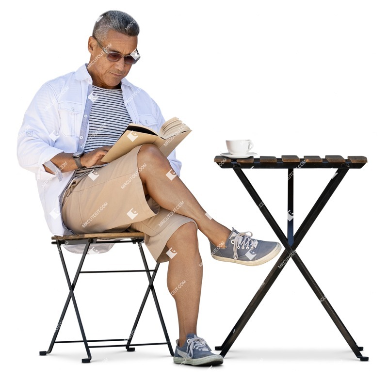 Man reading a book png people (16198)