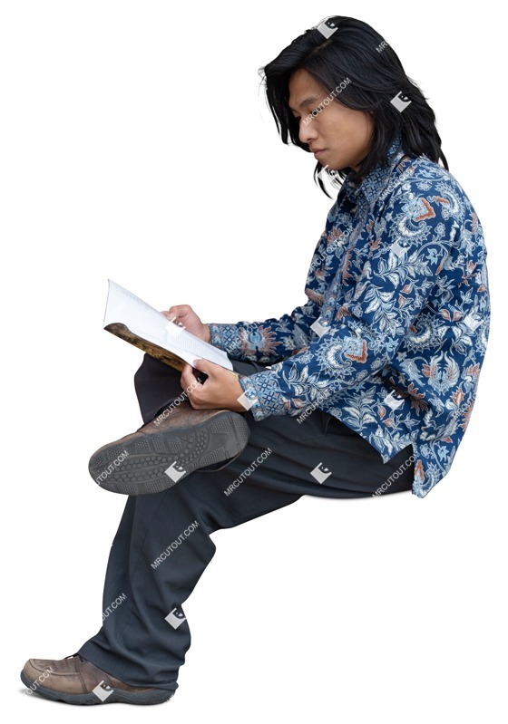 Man reading a book png people (17151)