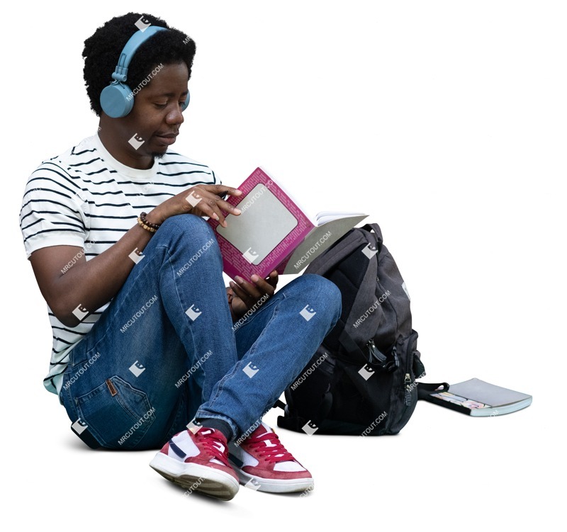 Man reading a book people png (17358)