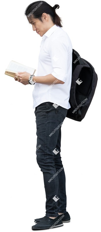 Man reading a book people png (18075)