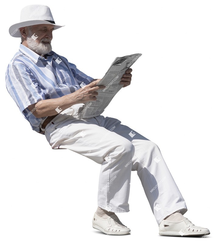 Man reading a newspaper photoshop people (13590)
