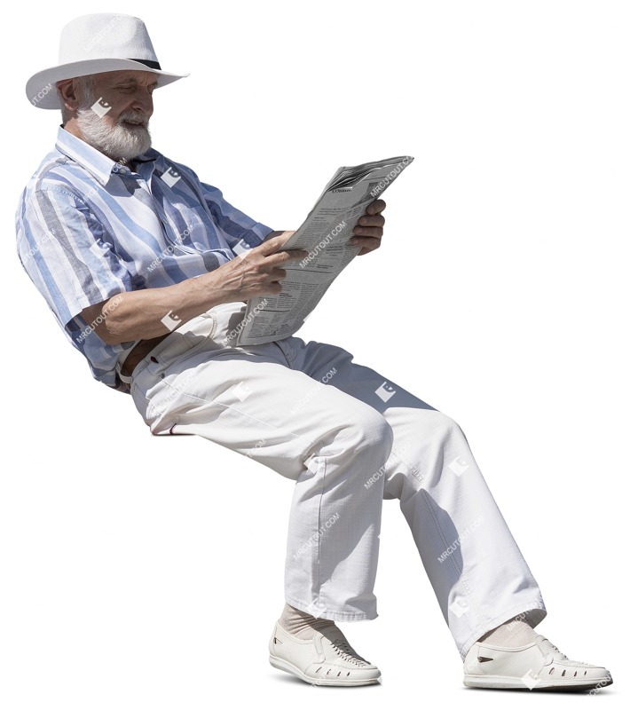 Man reading a newspaper photoshop people (13590) Man reading a newspaper photoshop people (13590)