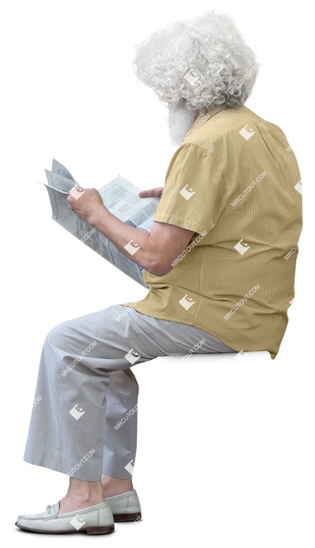 Man reading a newspaper png people (14736)