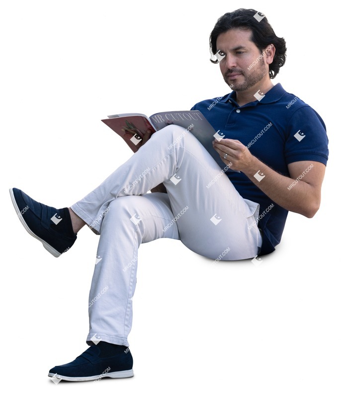 Man reading a newspaper photoshop people (14382)