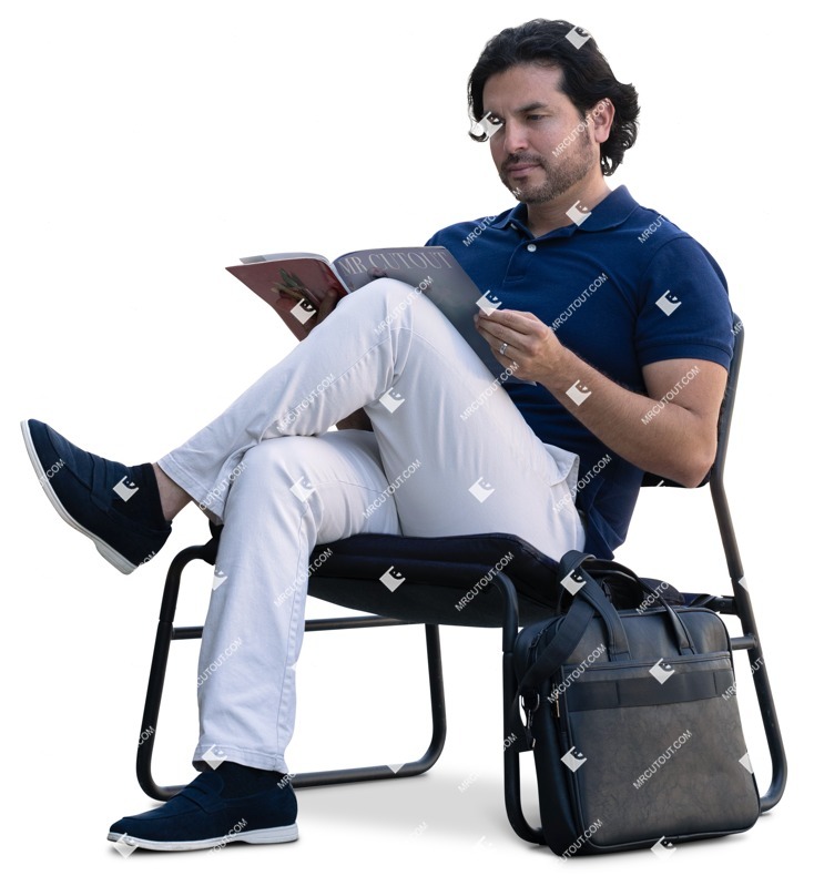 Man reading a newspaper people png (15185)
