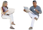 Man reading a newspaper person png (15564) | MrCutout.com - miniature