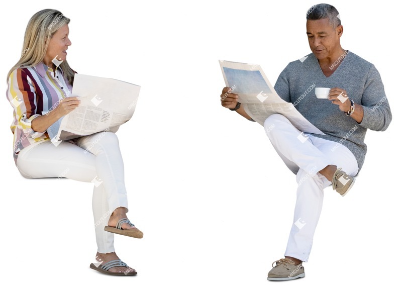 Man reading a newspaper person png (15332)