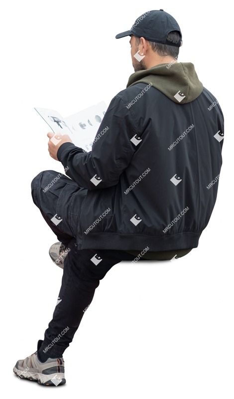 Man reading a newspaper people png (17525)