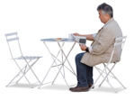 Man reading a newspaper people png (20272) - miniature