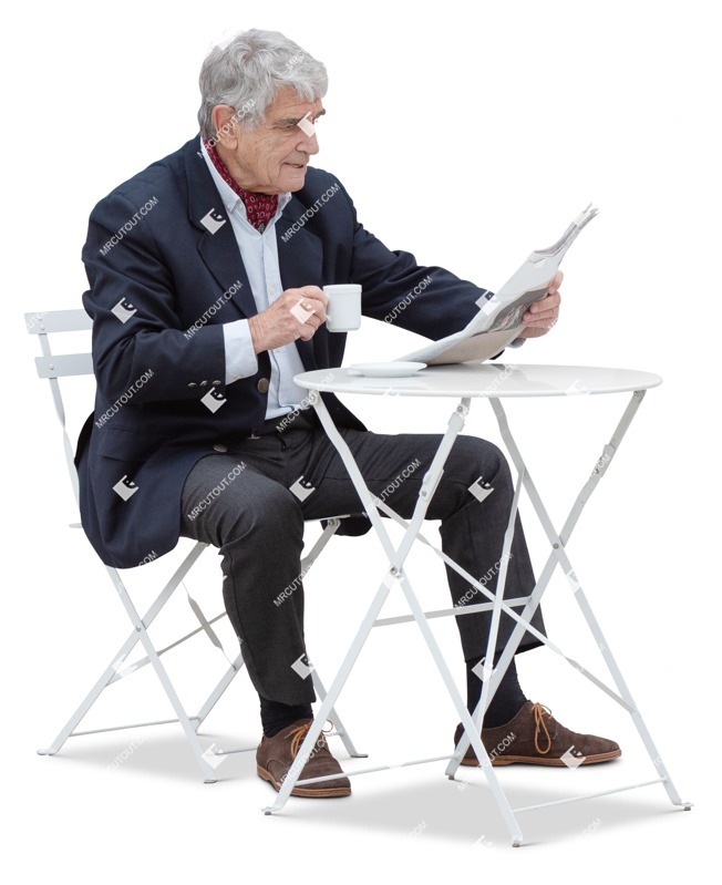 Man reading a newspaper people png (19689)