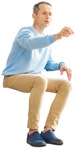 Man sitting photoshop people (3894) - miniature
