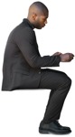 Man sitting people png (12891) | MrCutout.com - miniature