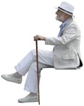 Man sitting entourage people (12961) | MrCutout.com - miniature