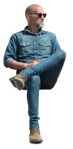 Man sitting human png (13943) - miniature