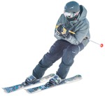 Cut out people - Man Skiing 0009 | MrCutout.com - miniature
