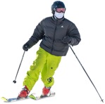 Cut out people - Man Skiing 0011 | MrCutout.com - miniature