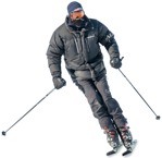 Cut out people - Man Skiing 0013 | MrCutout.com - miniature
