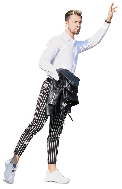 Man standing people cutouts (11358)