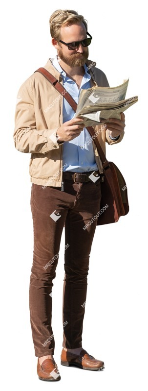 Man standing people cutouts (13297)