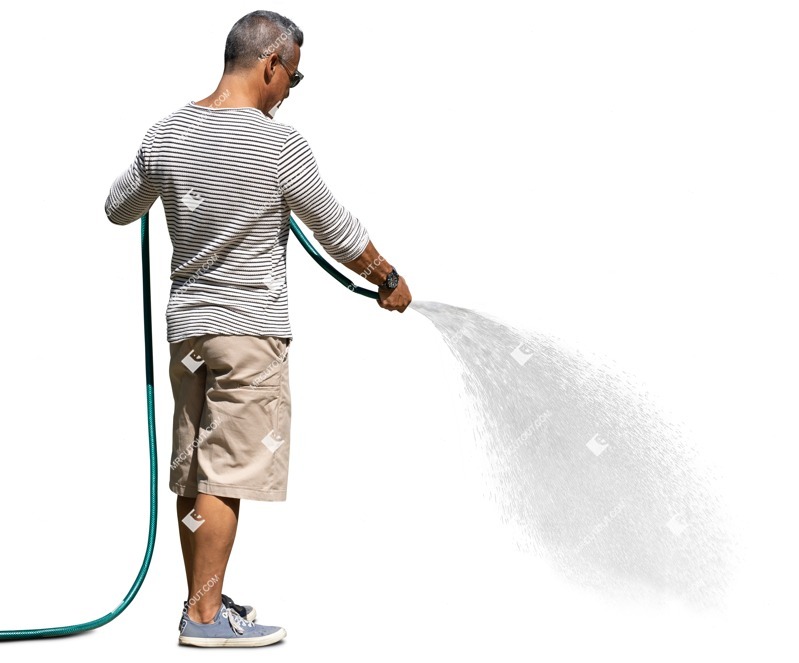 Man standing entourage people (15344)