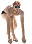 Man swimming  (8709) - miniature