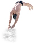 Man swimming  (8773) - miniature