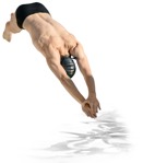 Man swimming  (8665) - miniature
