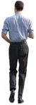 Man walking in casual business attire on a sunny day people png | MrCutout.com - miniature