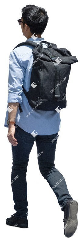 Man walking cut out people (13279)