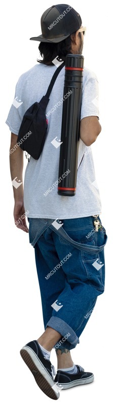 Man walking cut out people (15780)