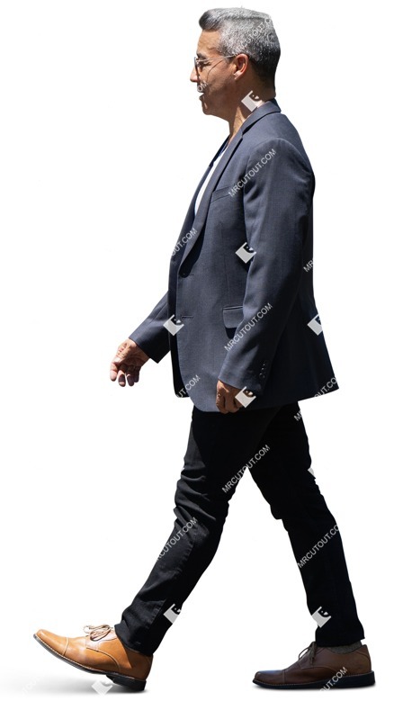 Man walking cut out people (15608)
