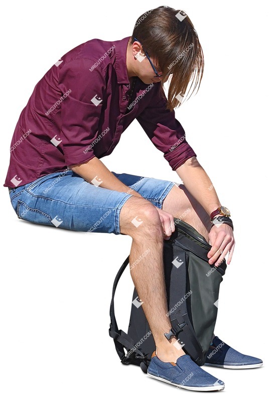Man with a baggage sitting people png (8390) Man with a baggage sitting people png (8390)
