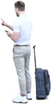 Man with a baggage standing people png (7605) - miniature