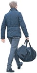 Cut out people - Man With A Baggage Walking 0002 | MrCutout.com - miniature